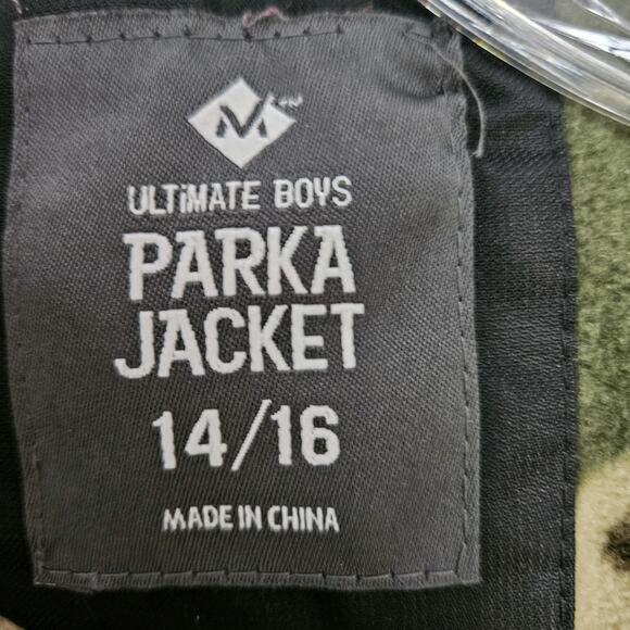 Boys Member's Mark Ultimate Parka Jacket Puffer Sz 14 - 16 Reflective Strips EUC - Picture 8 of 9